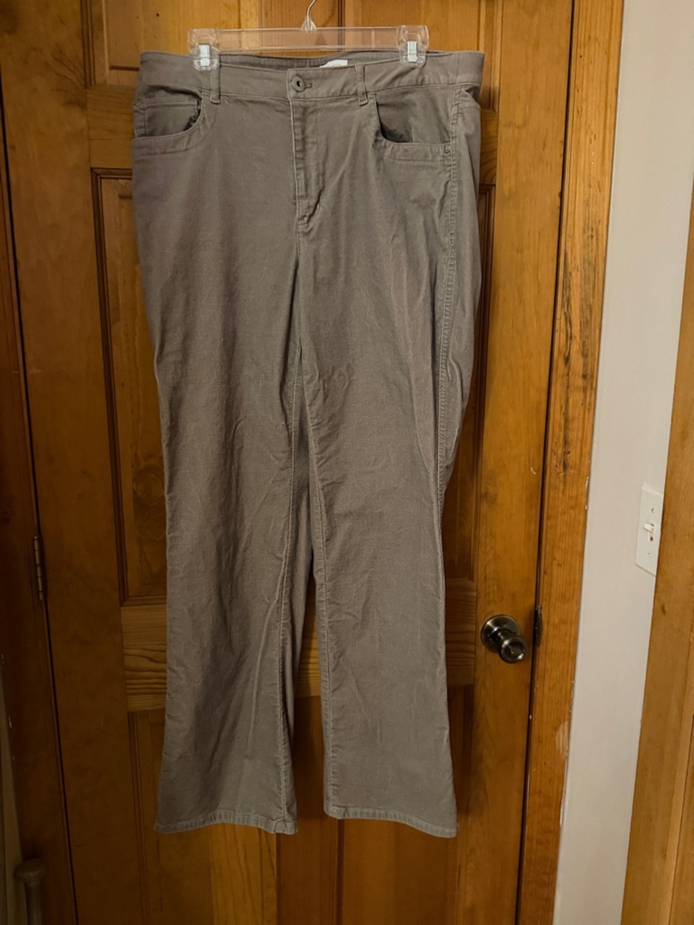 J Jill Casual Straight-Leg Pants in Taupe